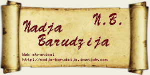 Nadja Barudžija vizit kartica